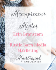 Mamapreneur Mentor - Erin Branscom - Rustic Barn Media Marketing